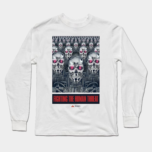 Fighting the human threat Long Sleeve T-Shirt by ribandcheese